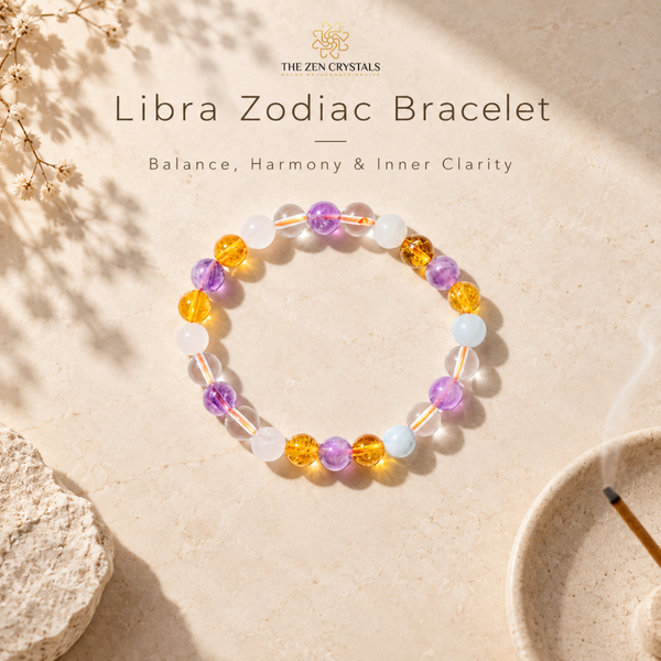 libra zodiac bracelet | the zen crystals