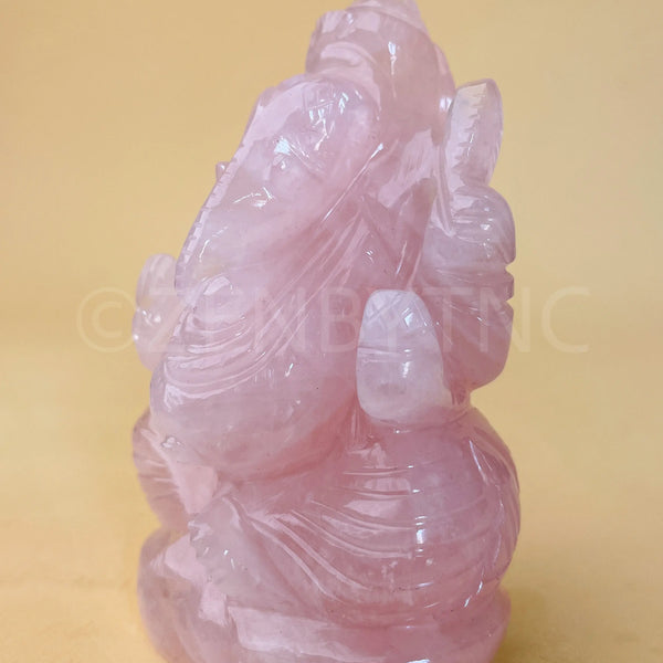 Lord Ganesha - Rose Quartz The Zen Crystals