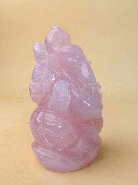 Lord Ganesha - Rose Quartz The Zen Crystals
