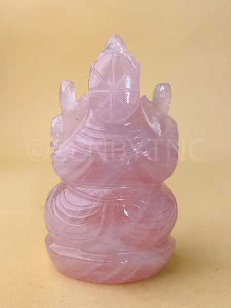 Lord Ganesha - Rose Quartz The Zen Crystals