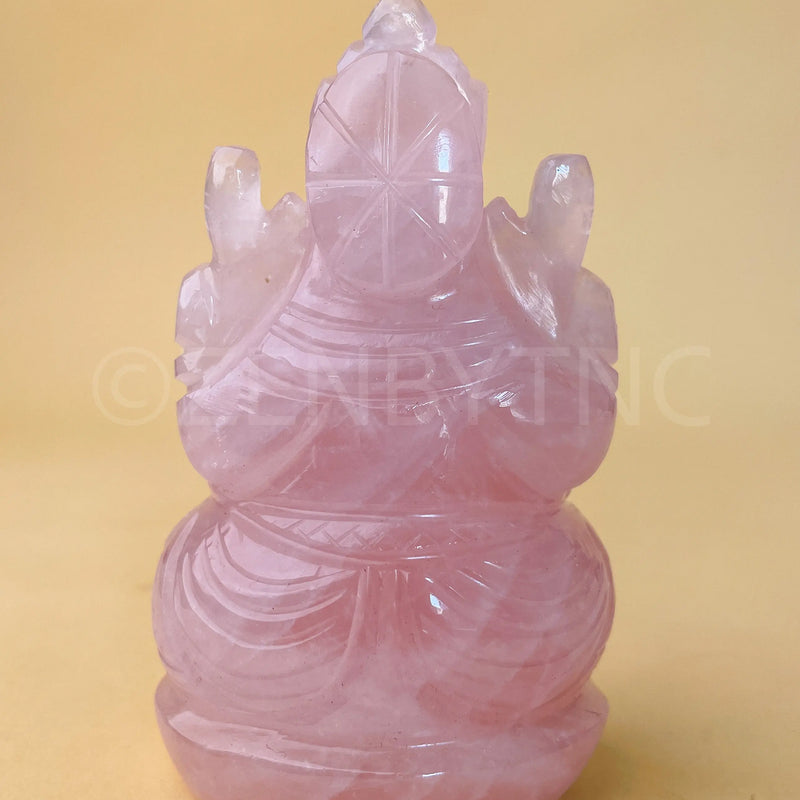 Lord Ganesha - Rose Quartz The Zen Crystals