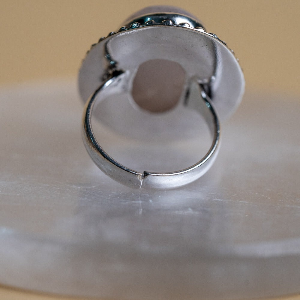 the zen crystals rose quartz ring for men and women