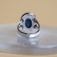 the zen crystals lapis lazuli ring for men and women