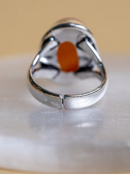 The Zen Crystals Red Carnelian Ring For Men & Women