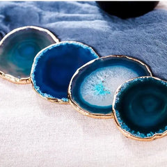 Natural Agate Stone Coasters (Pack of 4) The Zen Crystals