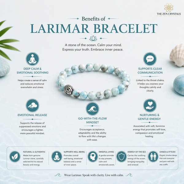 benefits of larimar bracelet | the zen crystals