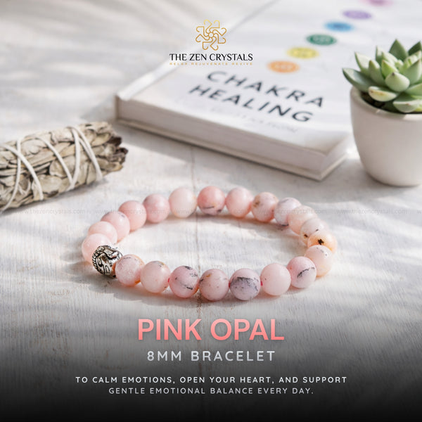 pink opal bracelet by the zen crystals