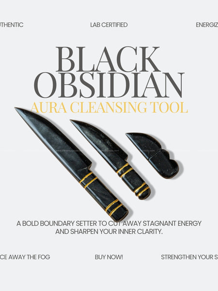 black obsidian knife collection | The Zen Crystals