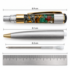 dimension of the money magnet pen by the zen crystals