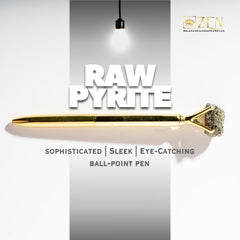 the zen crystals raw pyrite ball point pen