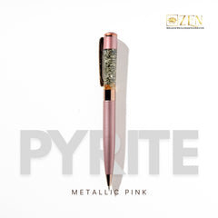 pyrite metallic pink ball point pen