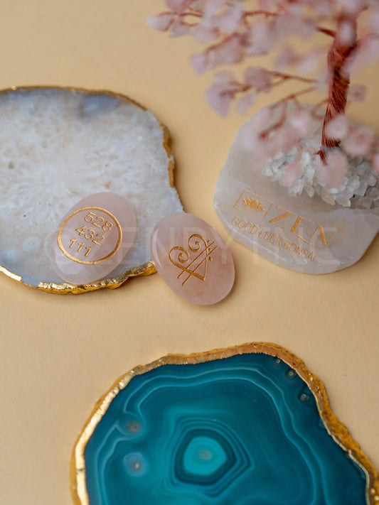 Rose Quartz Zibu Coin For Love & Harmony The Zen Crystals
