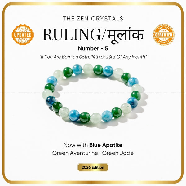 Ruling Number (मूलांक) 5 Bracelet 2026 | the zen crystals