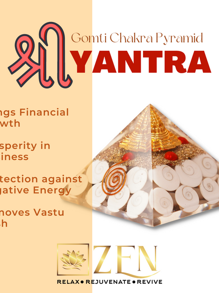 Shri Yantra Gomti Chakra Orgonite Pyramid | Wealth, Financial Stability & Prosperity