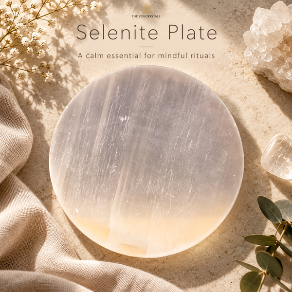 selenite plate plain | The Zen Crystals