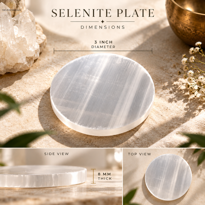3 inch plain selenite plate
