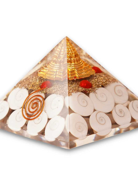 Shri Yantra Gomti Chakra Orgonite Pyramid | Wealth, Financial Stability & Prosperity The Zen Crystals