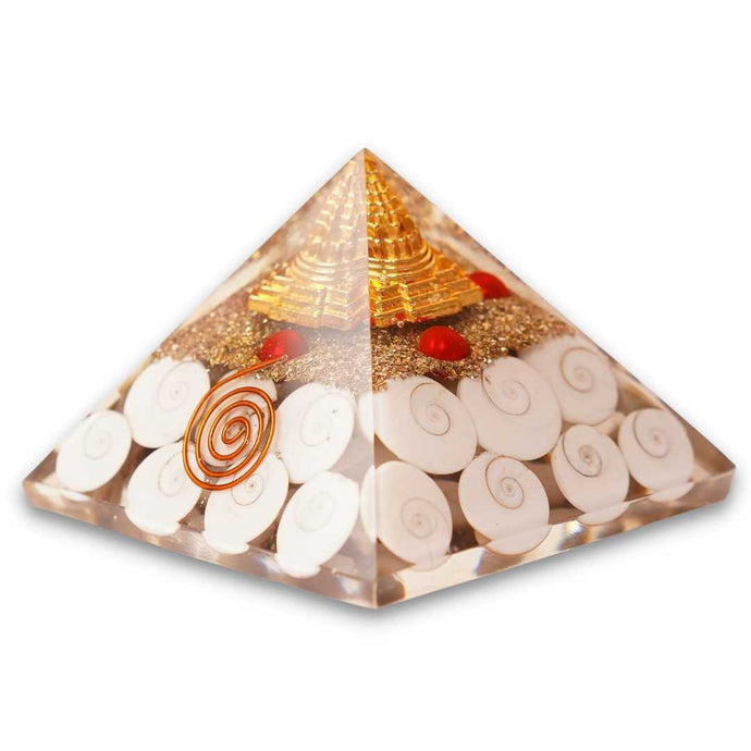 Shri Yantra Gomti Chakra Orgonite Pyramid | Wealth, Financial Stability & Prosperity The Zen Crystals