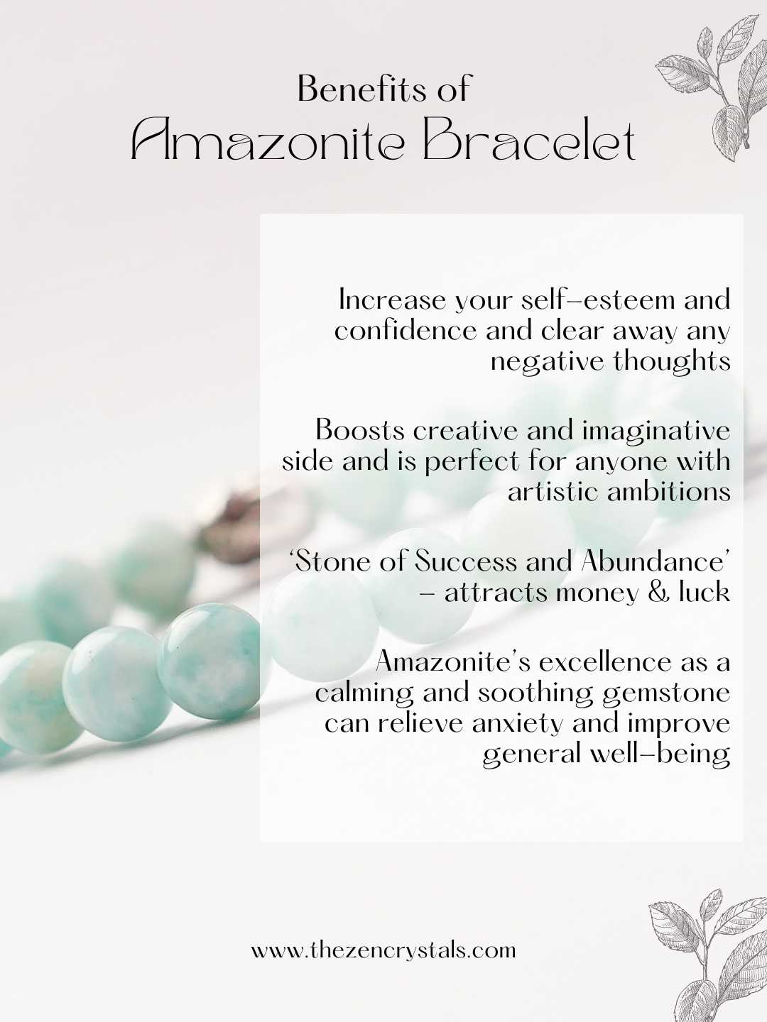 Amazonite on sale crystal bracelet