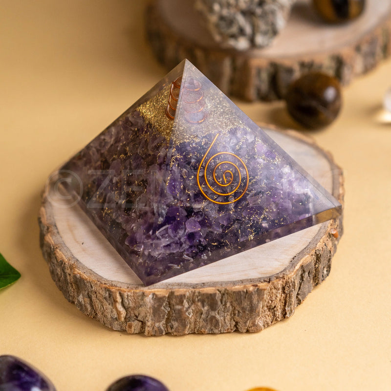 Zen Amethyst Orgonite Pyramid For Wisdom The Zen Crystals