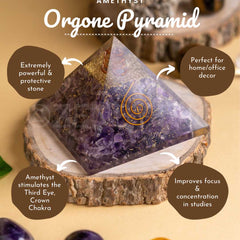Zen Amethyst Orgonite Pyramid For Wisdom The Zen Crystals