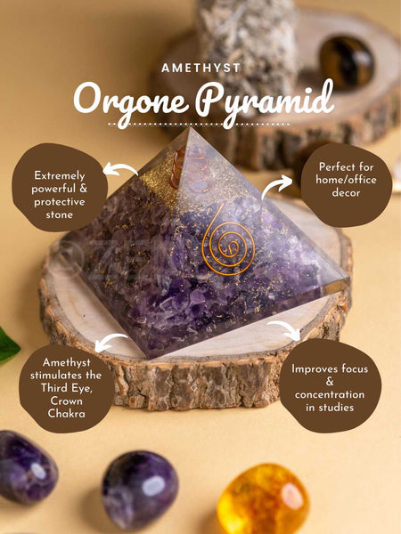 Zen Amethyst Orgonite Pyramid For Wisdom The Zen Crystals
