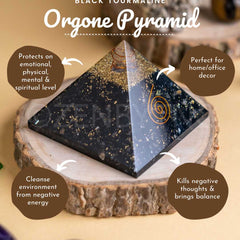 Zen Black Tourmaline Orgonite Pyramid For Protection The Zen Crystals