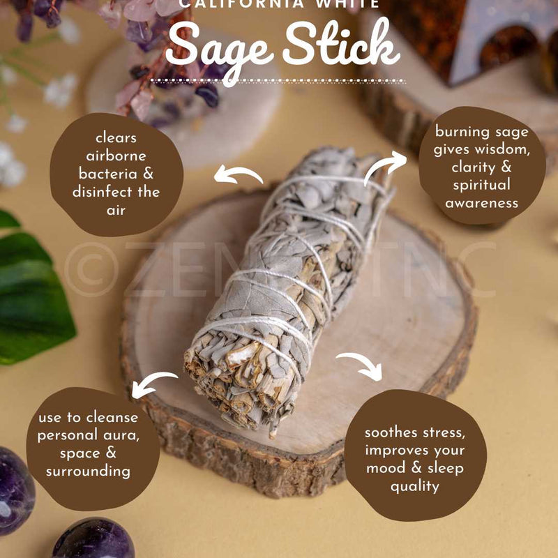 Zen California White Sage Smudge Stick The Zen Crystals