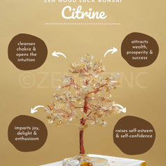 Zen Citrine Good Luck Crystal Tree - Success | 300 Crystals | The Zen Crystals The Zen Crystals