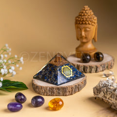 Zen Lapis Lazuli Orgonite Pyramid To Relieve Anxiety and Insomnia The Zen Crystals