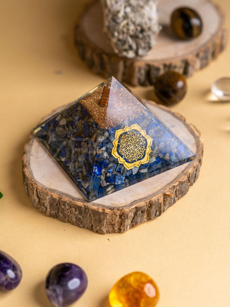 Zen Lapis Lazuli Orgonite Pyramid To Relieve Anxiety and Insomnia The Zen Crystals