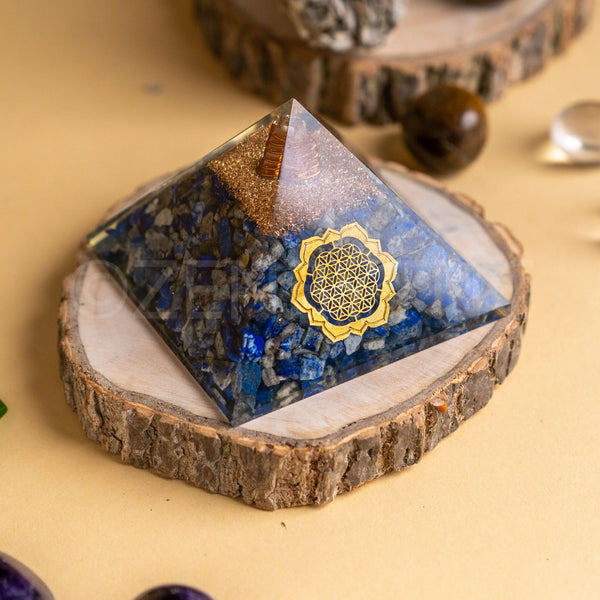 Zen Lapis Lazuli Orgonite Pyramid To Relieve Anxiety and Insomnia The Zen Crystals