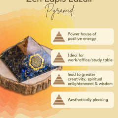 Zen Lapis Lazuli Orgonite Pyramid To Relieve Anxiety and Insomnia The Zen Crystals