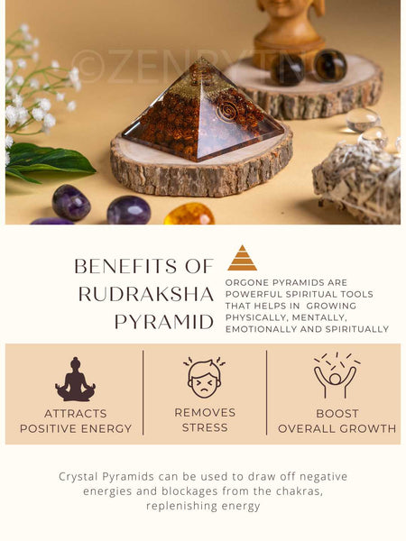Zen Rudraksha Orgonite Pyramid To Remove Negativity The Zen Crystals