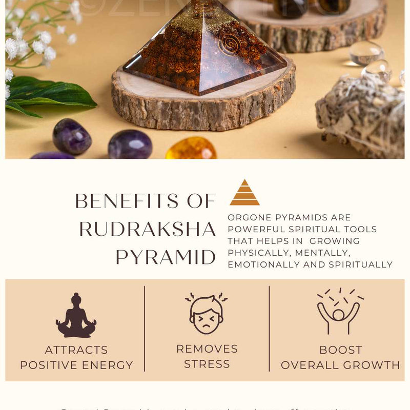 Zen Rudraksha Orgonite Pyramid To Remove Negativity The Zen Crystals