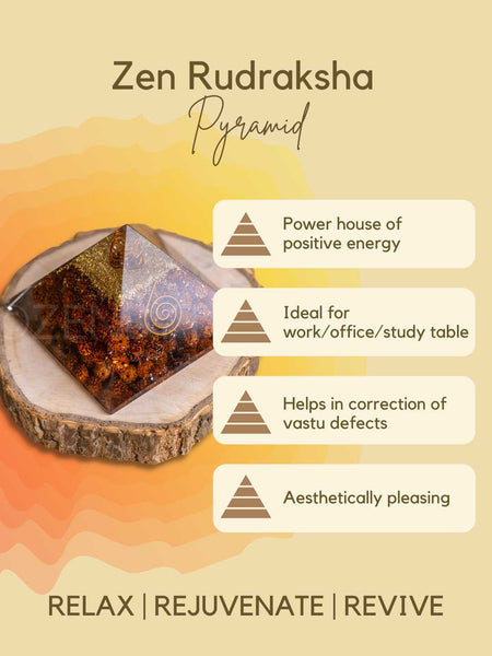 Zen Rudraksha Orgonite Pyramid To Remove Negativity The Zen Crystals