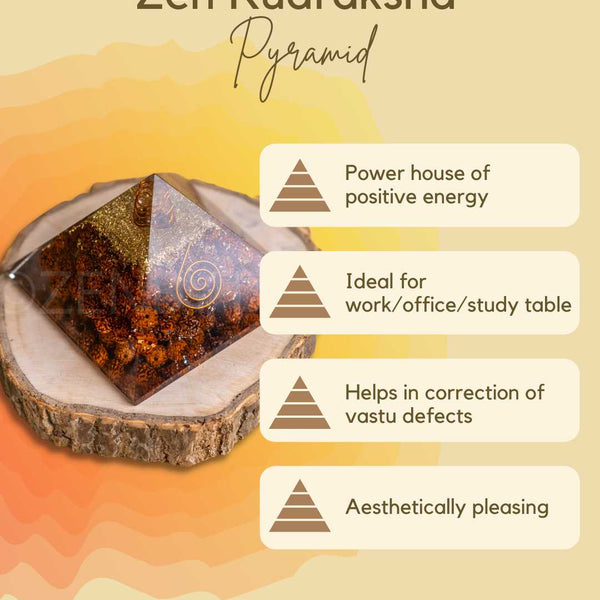 Zen Rudraksha Orgonite Pyramid To Remove Negativity The Zen Crystals