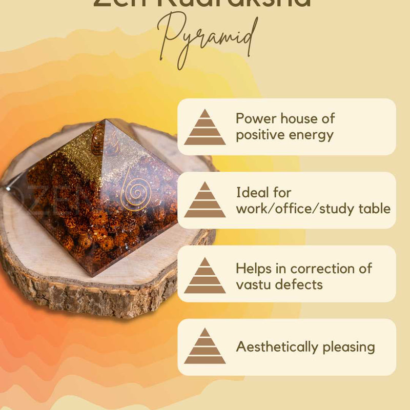 Zen Rudraksha Orgonite Pyramid To Remove Negativity The Zen Crystals