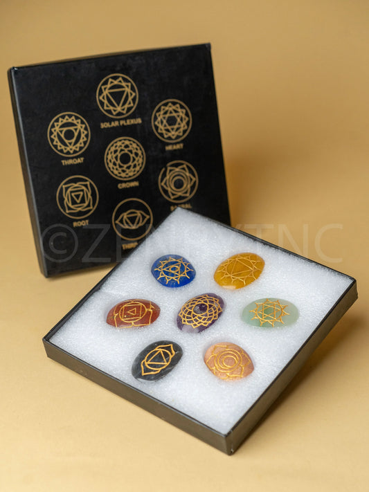 Zen Seven Chakra Healing Stone Set The Zen Crystals