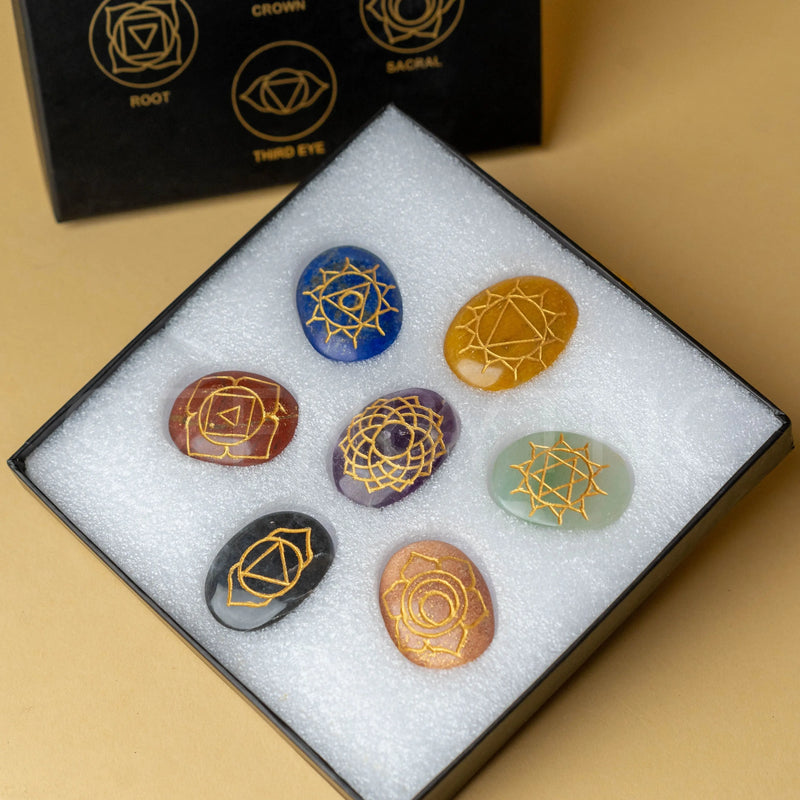 Zen Seven Chakra Healing Stone Set The Zen Crystals