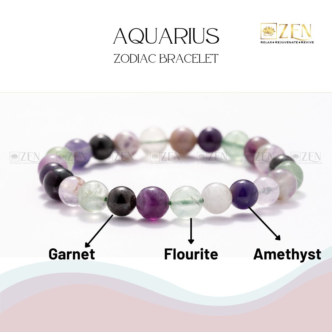 Benefits of Aquarius Zodiac Bracelet | The Zen Crystals