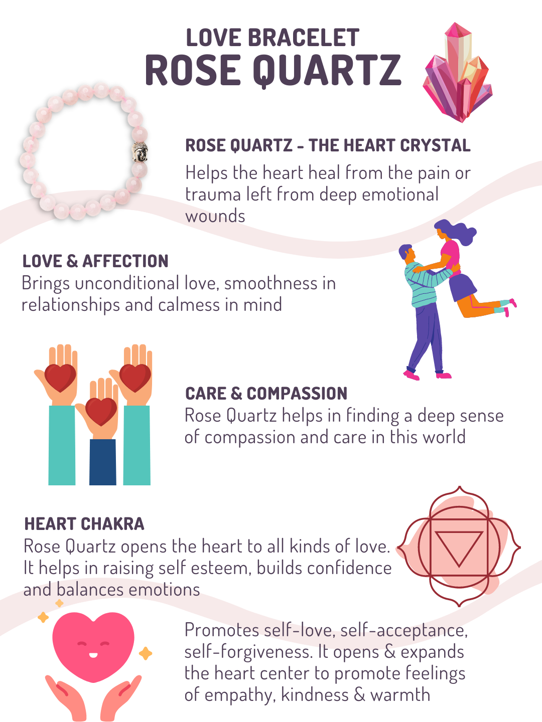 Benefits of Rose Quartz Bracelet | The Zen Crystals