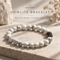 the zen crystals natural howlite bracelet 