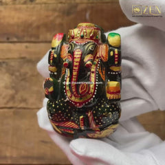 handpainted Jade Ganesh Ji Idol | The Zen Crystals