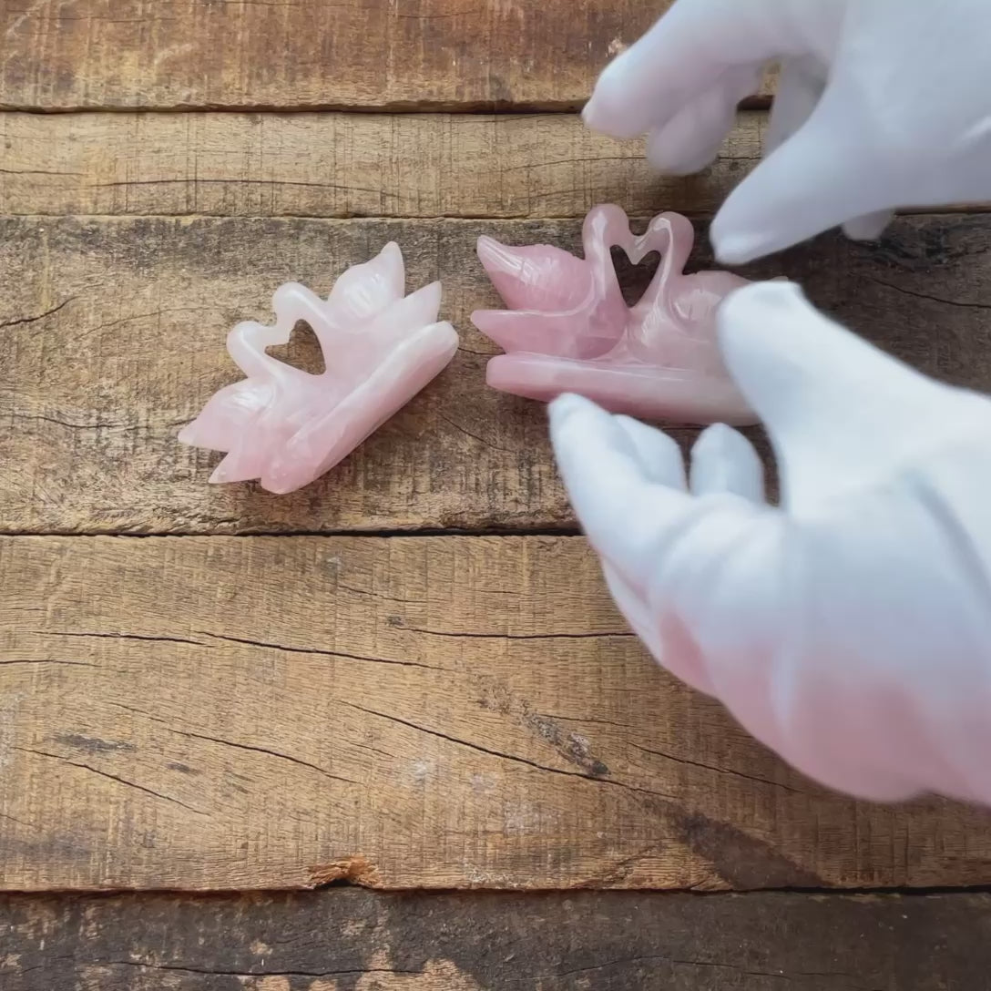 rose quartz duck | the zen crystals