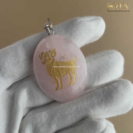 rose quartz zodiac sign keychain video | the zen crystals