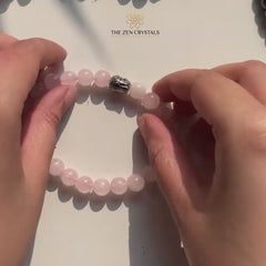 rose quartz bracelet video by the zen crystals