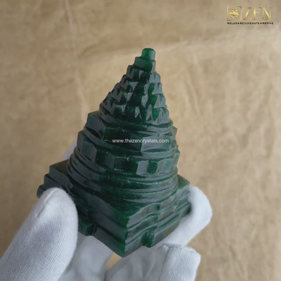 video of Jade Shri Yantra | the zen crystals