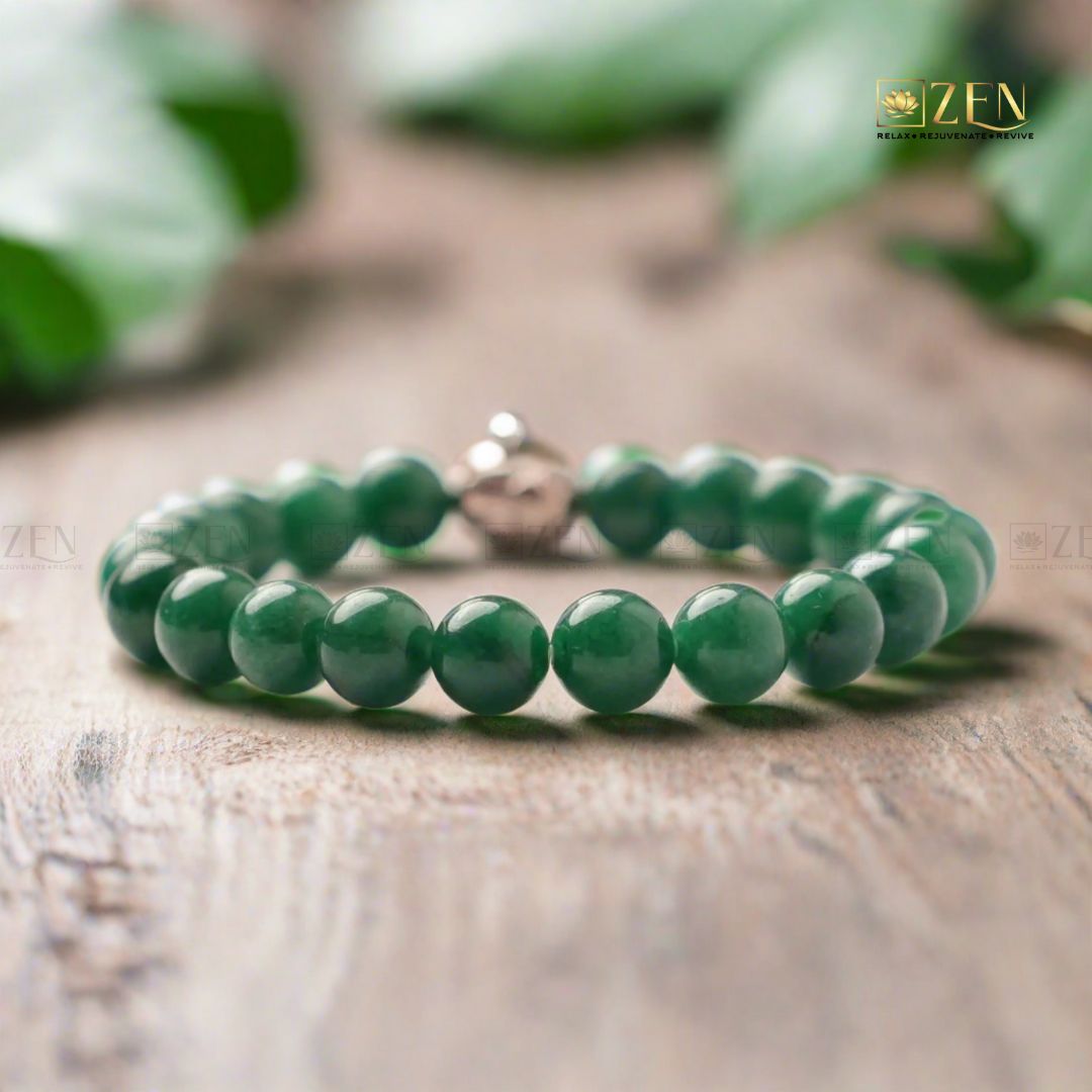 Zen Green Jade Bracelet for Wealth | Good Fortune & Luck - The Zen Crystals