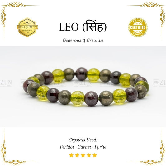 Leo Zodiac bracelet | The Zen Crystals